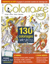 Coloriage Zen n°10 - Vintage, vitraux, tatoos, mandalas