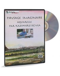 Paysage imaginaire - Aquarelle par Kazimierz Dzyga