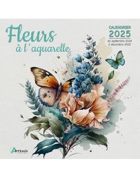 Fleurs à l'aquarelle - Calendrier de septembre 2024 à décembre 2025