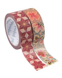 Ruban adhésif Washi Hishi / Filigrane Floral Ivoire