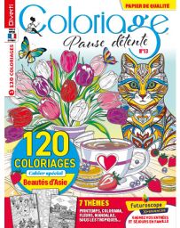 Coloriage Pause Détente 13 - Avec un cahier spécial "Beautés d'Asie"