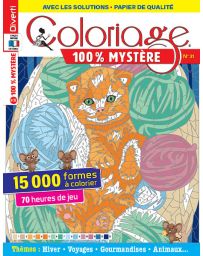 Coloriage 100% Mystère 31 - Hiver, Voyage, Gourmandises, Animaux