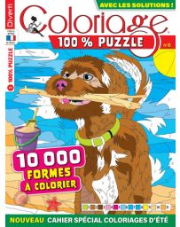 Coloriage 100% Puzzle 6 -  Cahier spécial coloriages d'été
