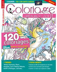 Coloriage ambiance Zen n°1 - Cahier spécial Animaux fantastiques