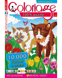 Coloriage 100% Puzzle 10 - Avec un cahier spécial oiseaux
