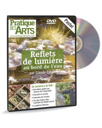 Pastel - Reflets de lumière au bord de l'eau par Claude Carvin