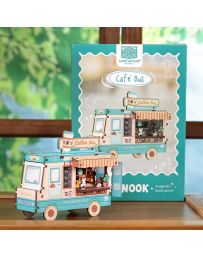 Mini Book Nook Kit - DIY- Café Bus - Avec Aimants