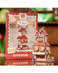 Mini Book Nook KIT - DIY- Moulin Boulangerie - Avec Aimants