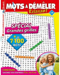 Mots à démêler Relaxant 24 - Spécial grandes grilles - Plus de 7100 mots à retrouver