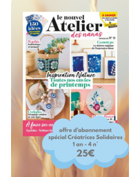 1 AN d'abonnement au Nouvel Atelier des Nanas - Special Atelier Solidaire