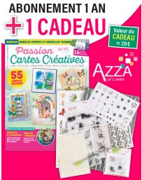 Abonnement Passion Cartes Créatives + EN CADEAU un assortiment de matériel AZZA