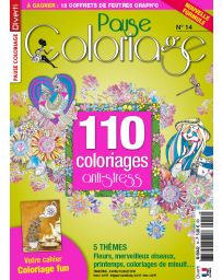 Pause Coloriage 14 - Thèmes : fleurs, merveilleux oiseaux, printemps, coloriages de minuit...