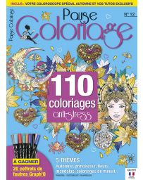 Pause Coloriage 12 - Thèmes : Automne, princesses, fleurs, mandalas, coloriages de minuit