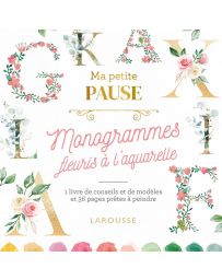 Ma petite pause - Monogrammes fleuris à l'aquarelle