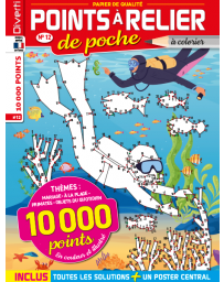Points à relier de Poche 12 - A colorier - Thèmes mariage - à la plage - primates - objets du quotidien