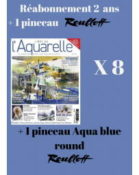 Réabonnement 2 ANS l'Art de l'Aquarelle + 1 pinceau ROUBLOFF