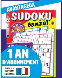 Abonnement 1 AN à SUDOKU Banzaï