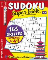 SUDOKU Super book 7 - 165 GRILLES - Niveaux 3-4-5