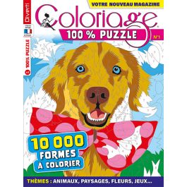 Magazine Coloriage 100% Mystère 12 - 15 000 formes à colorier