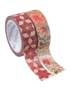 Ruban adhésif Washi Hishi / Filigrane Floral Ivoire