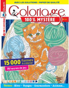 Coloriage 100% Mystère 31 - Hiver, Voyage, Gourmandises, Animaux
