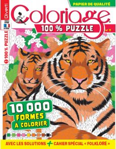 Coloriage 100% Puzzle 11 - Avec un cahier spécial Folklore