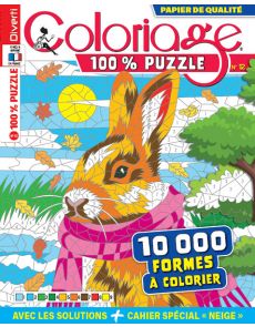 Coloriage 100% Puzzle 12 - Avec un cahier spécial Neige Coloriage 100% Puzzle 12 - Avec un cahier spécial Neige