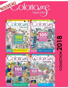 Collection complète 2018 COLORIAGE BIEN ETRE - 4 magazines