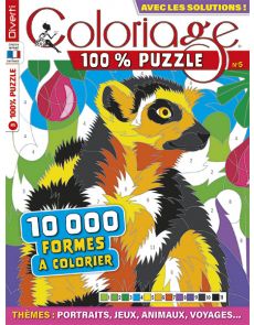 Coloriage 100% Puzzle 5-  Thèmes portraits, jeux, animaux, voyages…