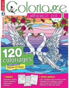 Coloriage Ambiance Zen 10 - Boho, doodle, line art, minuit, zentangle, vitrail…