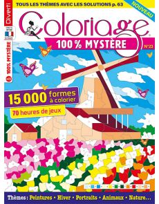Coloriage 100% Mystère 23 - Thèmes Peinture - Hiver - Portraits - Animaux - Nature