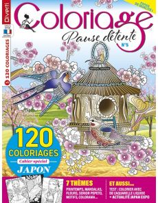Coloriage Pause Détente 5 - Avec 120 coloriages et un cahier thème "Japon"