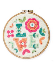 KIT FEUTRINE TAMBOUR FLEURI - LOVE