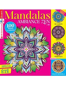 Spécial Eté - Mandalas Ambiance Zen 26 - 100 motifs à colorier