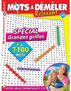 Mots à démêler Relaxant 20 - Spécial grandes grilles - Plus de 7100 mots à retrouver