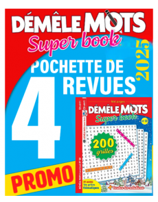 Pack Démêle Mots Super Book 2025 - 4 revues