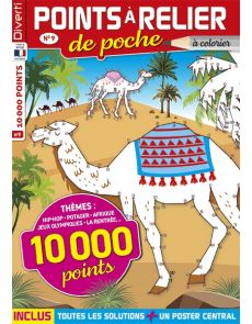 Points à relier de Poche 9 - A colorier - Thèmes Hip hop, potager, Afrique, Jeux Olympiques, la rentrée