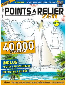 Points à Relier Zen 2 - Thèmes Vacances, Océan, Voyage, Cinéma, Signes du zodiaque