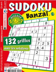 Sudoku Banzaï n°10 - Niveaux 5-6-7 - 132 grilles