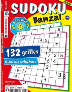 Sudoku Banzaï 13 - Grilles de niveau expert 5, 6 et 7