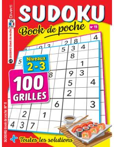 Sudoku Book de poche numéro 11 - Niveaux 2-3