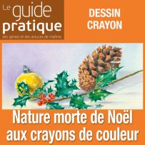 Nature morte de Noël aux crayons de couleur - Guide Pratique Numérique
