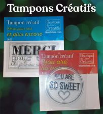 Collection de 2 tampons pour le scrapbooking et les cartes créatives