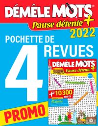 Le PACK DÉMÊLE MOTS Pause détente 2022 - 4 revues - Magazines de Diverti Editions