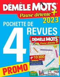 Le PACK DÉMÊLE MOTS Pause détente 2023 - 4 revues - Magazines de Diverti Editions