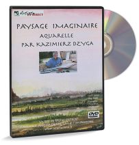 Paysage imaginaire - Aquarelle par Kazimierz Dzyga