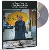 Peindre la neige à l'aquarelle - Les cours d'aquarelle par Dominique Gioan (DVD)