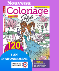 Faites des économies en vous abonnant pour recevoir tous les numéros de l'année : des coloriages anti-stress livrés gratuitement chez vous et faits en France