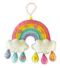 Kit feutrine DIY pendentif arc-en-ciel