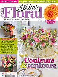 Bouquets originaux, suspensions délicates, centres de tables éblouissants au menu de ce nouveau numéro d'Atelier Floral, magazine d'art floral pour amateurs et professionnels